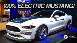 This Bonkers 900-HP Electric Ford Mustang With a Six-Speed Manual Was Built for SEMA