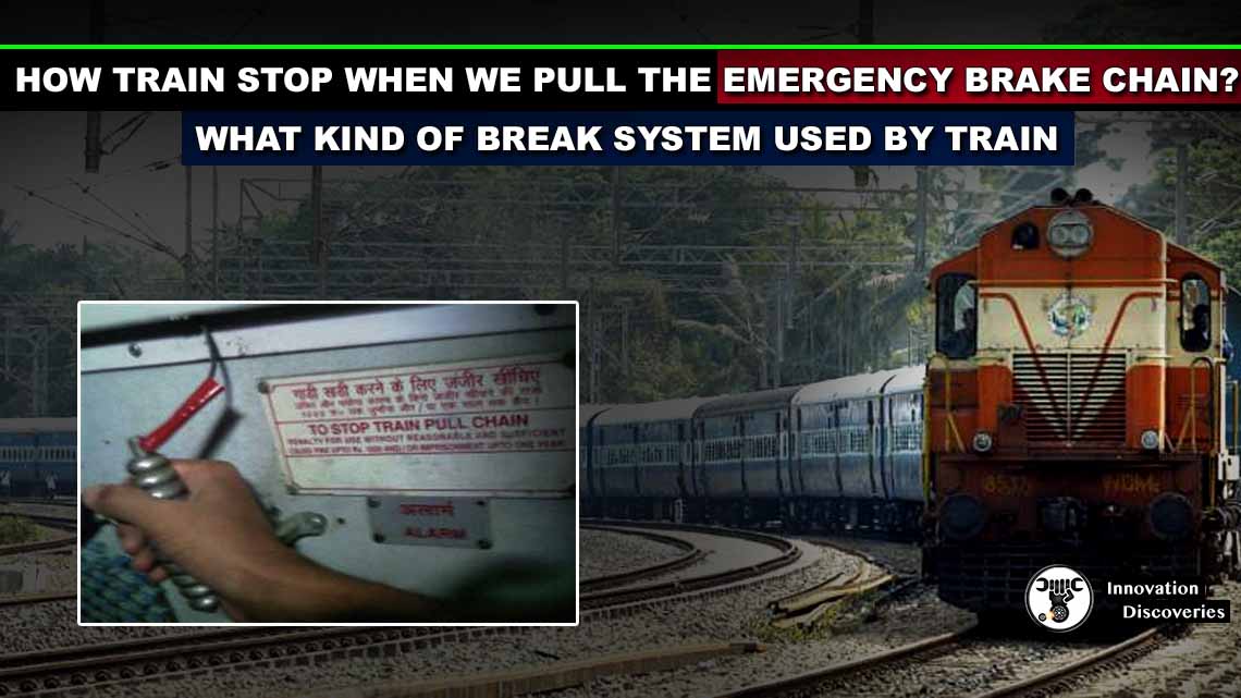 How Train stop when we pull the emergency brake chain? What kind of break system used by train?