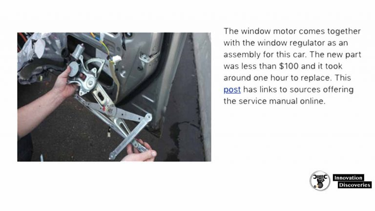 Power Window Regulator, Window Motor: Problems, Testing, Replacement