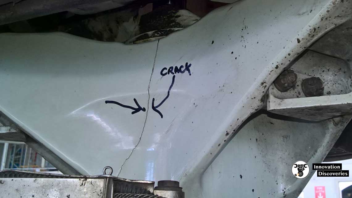 Easier inspection of cracks and dents