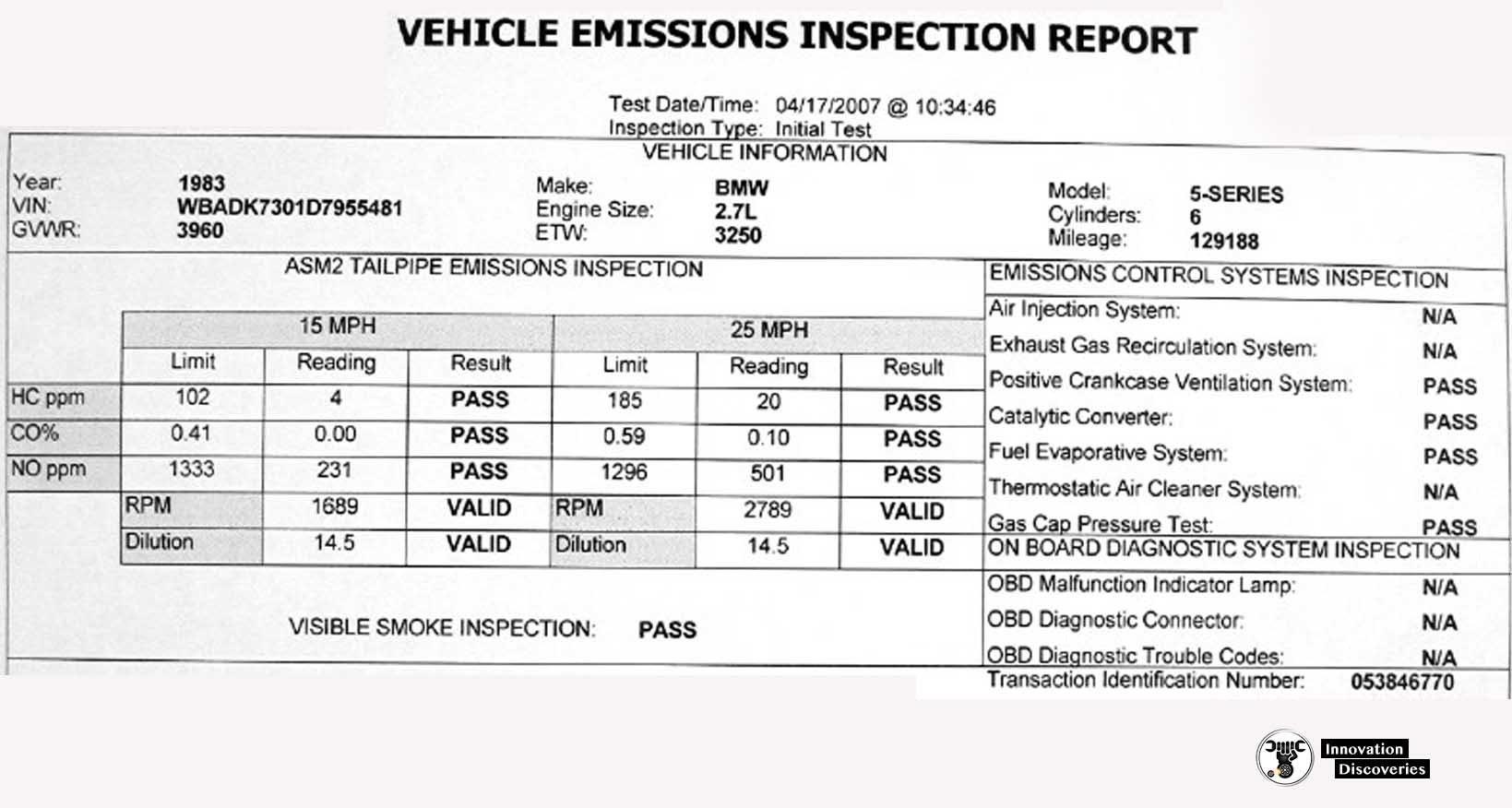 State Emissions Inspection