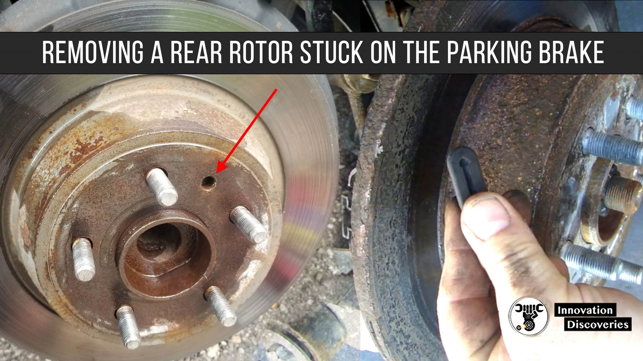 removing-a-rear-rotor-stuck-on-the-parking-brake