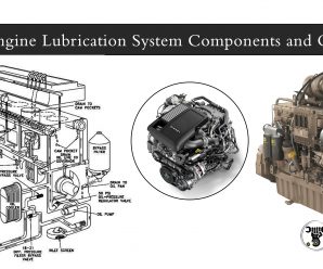 Diesel engine lubrication system components and operation