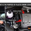 What is the purpose of plastic engine covers?