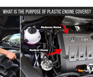 What is the purpose of plastic engine covers?