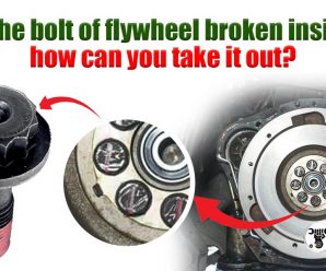 If the bolt of flywheel broken inside how can you take it out?